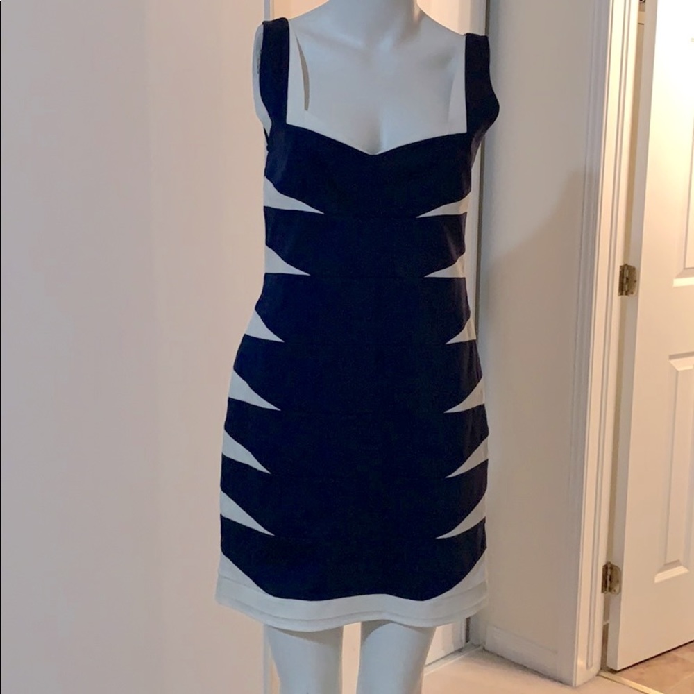 Nisse Navy dress with stripe